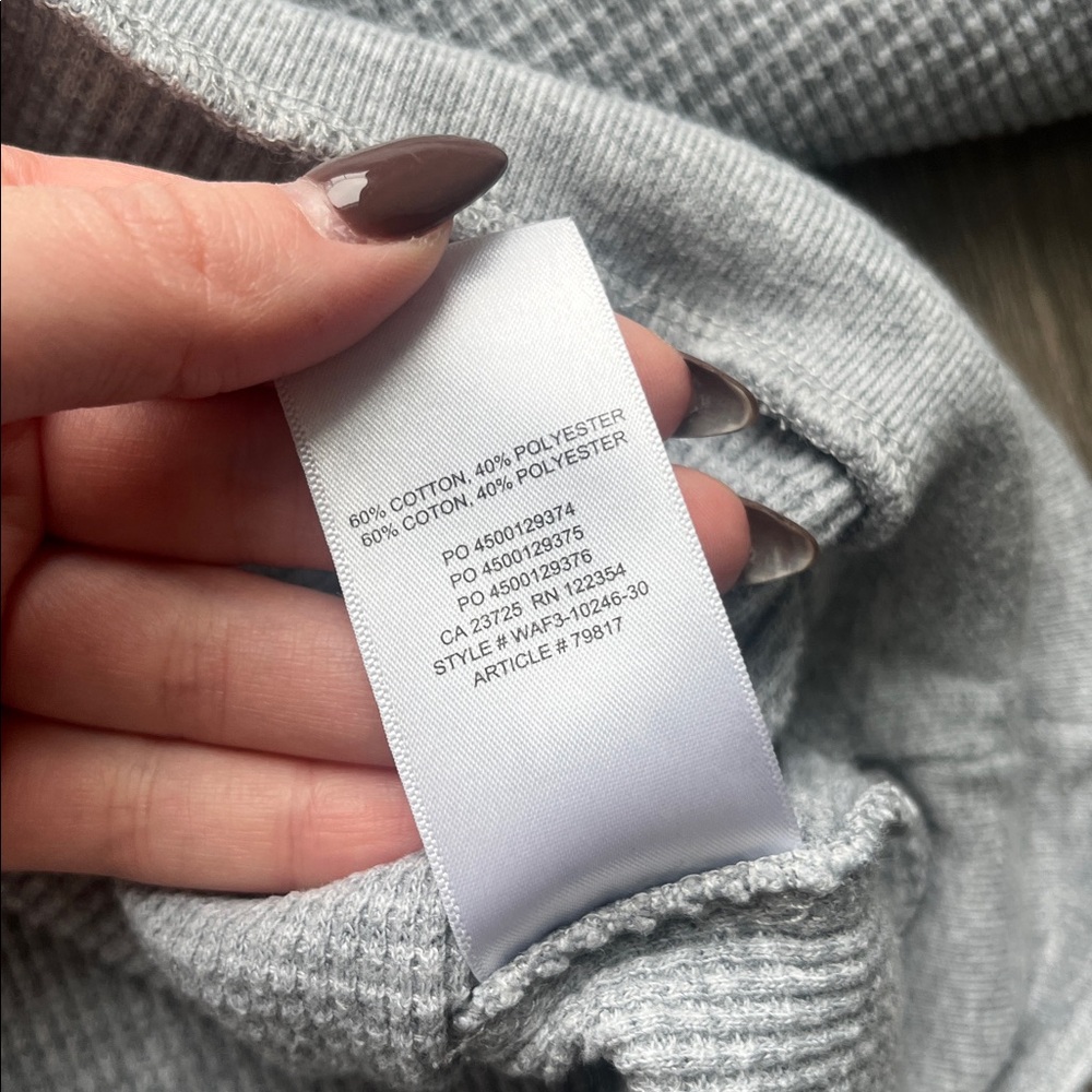 TNA Light Gray Alder Waffle Crewneck - Picture 4 of 4